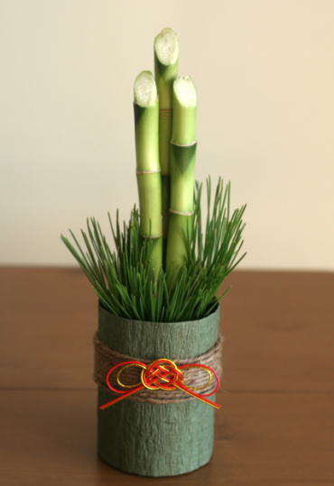 不器用管理人手作り 超ミニ門松 ミリオンバンブーを竹に見立てる 花の情報局